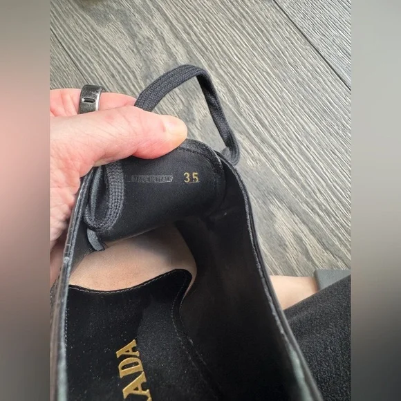 Prada Brogue Patent Leather Wingtip Platform Derby Shoes in Black Size 35 - Picture 9 of 10